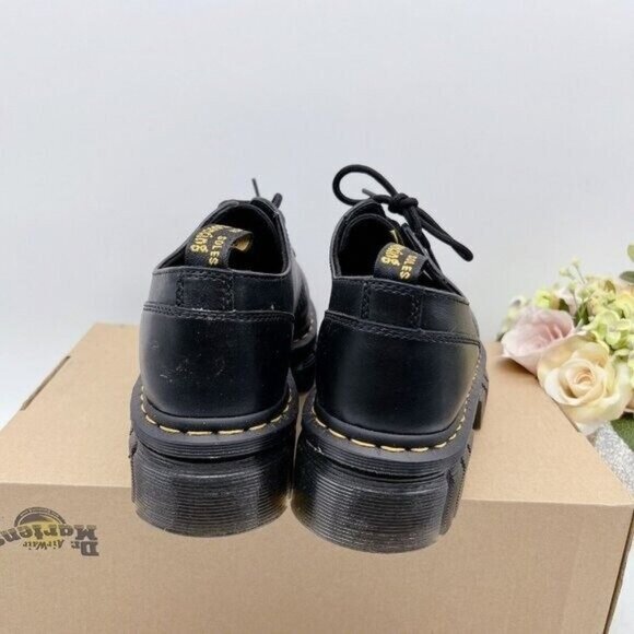 Dr. Martens Audrick 3-Eye Womens Platform Lace Up Shoe Black Nappa Lux US 10 - Picture 8 of 10